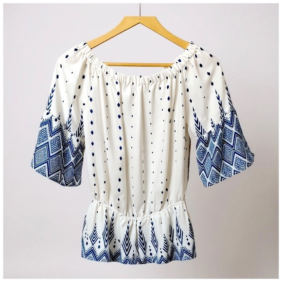 Collective Concepts Dresses & Skirts - Collective Concepts Women’s 3/4 Sleeve Above-the-Knee Dress. Blue, White. XS